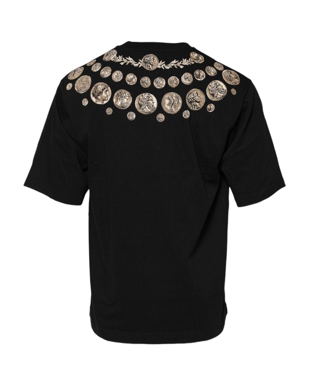 Dolce & Gabbana Black Coin Print Basic Tshirt for men