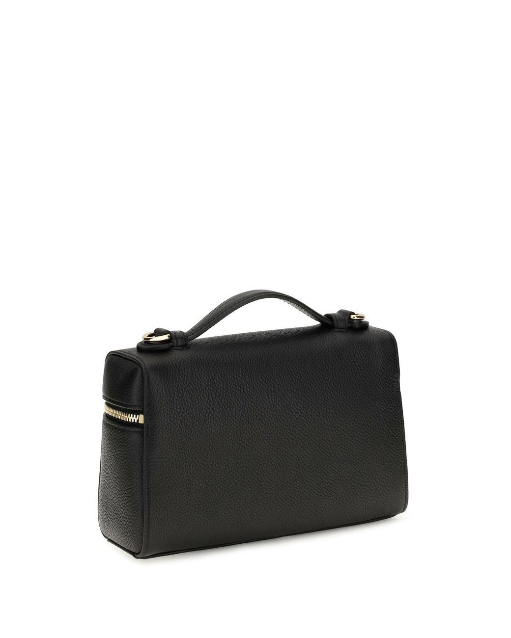 Tory Burch Black Top Handle Bag Romy Slim Calf Leather Shoulder