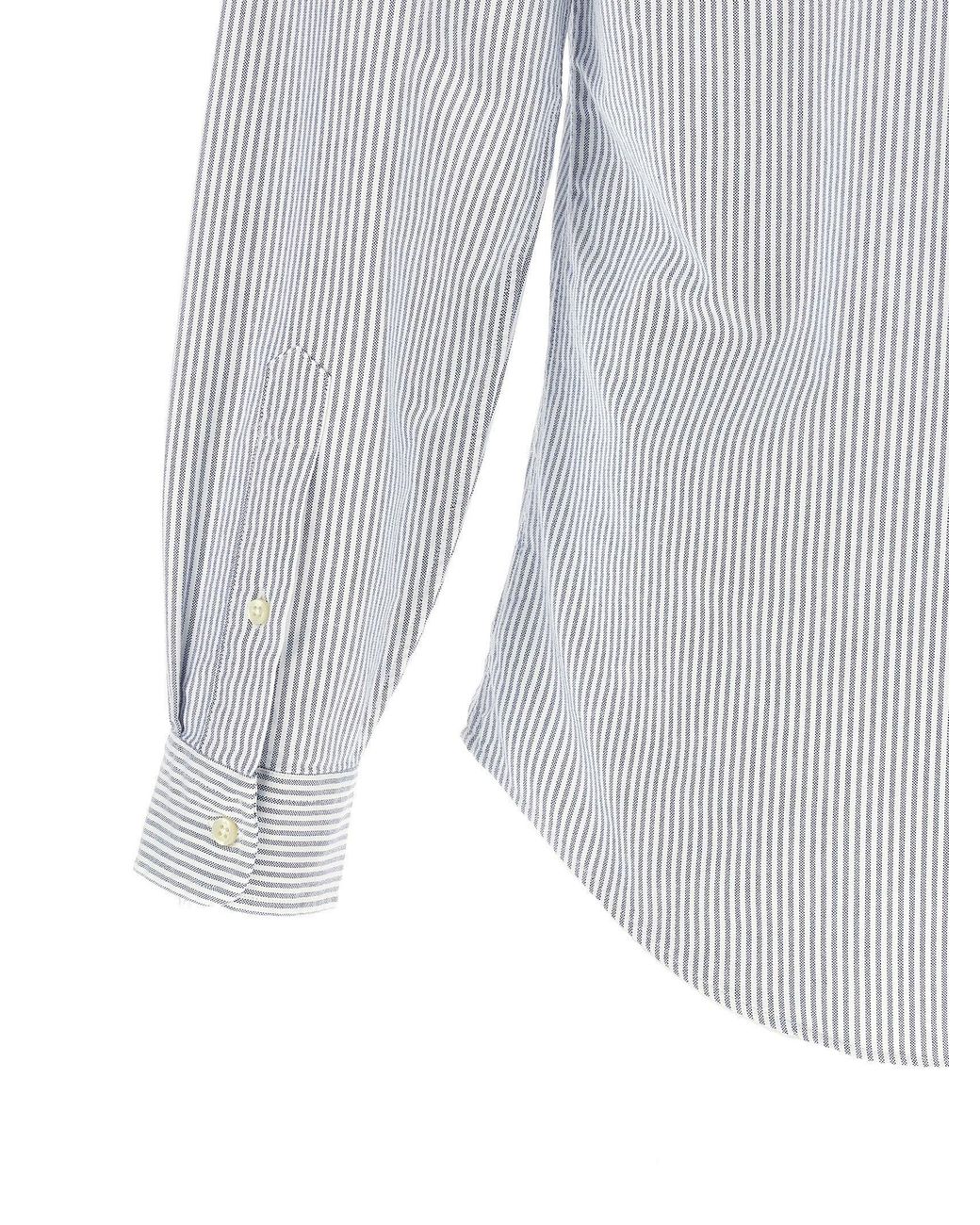 Polo Ralph Lauren White Striped Oxford Cotton Shirt
