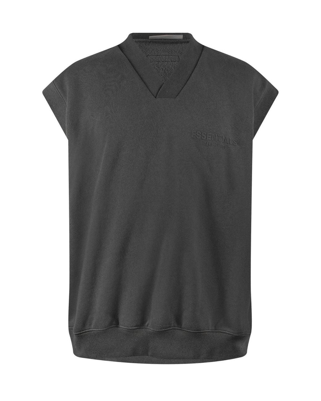 Fear Of God Black Fear Of God V Neck Sleeveless Vest for men