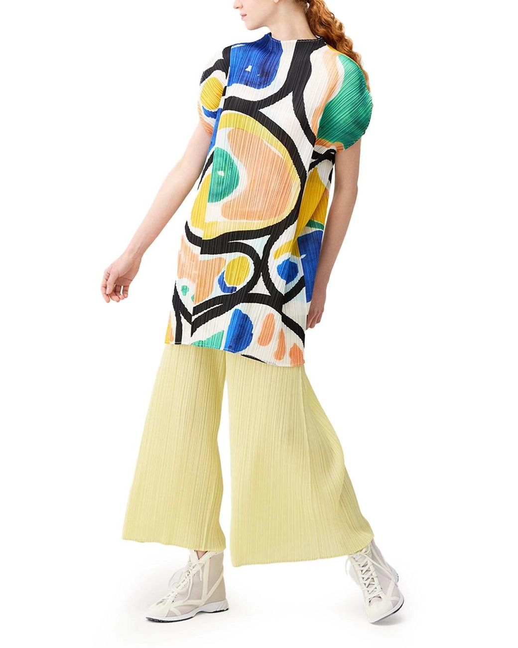 Issey Miyake Multicolor Pleats Please Roll Tunic Multi