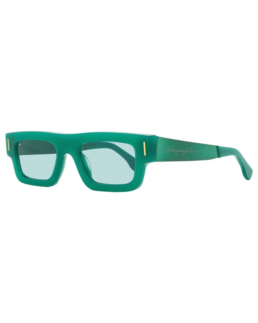 Retrosuperfuture Green Low-Profile Sunglasses Colpo Francis Ajq 52Mm Plastic (Acetate)/Metal