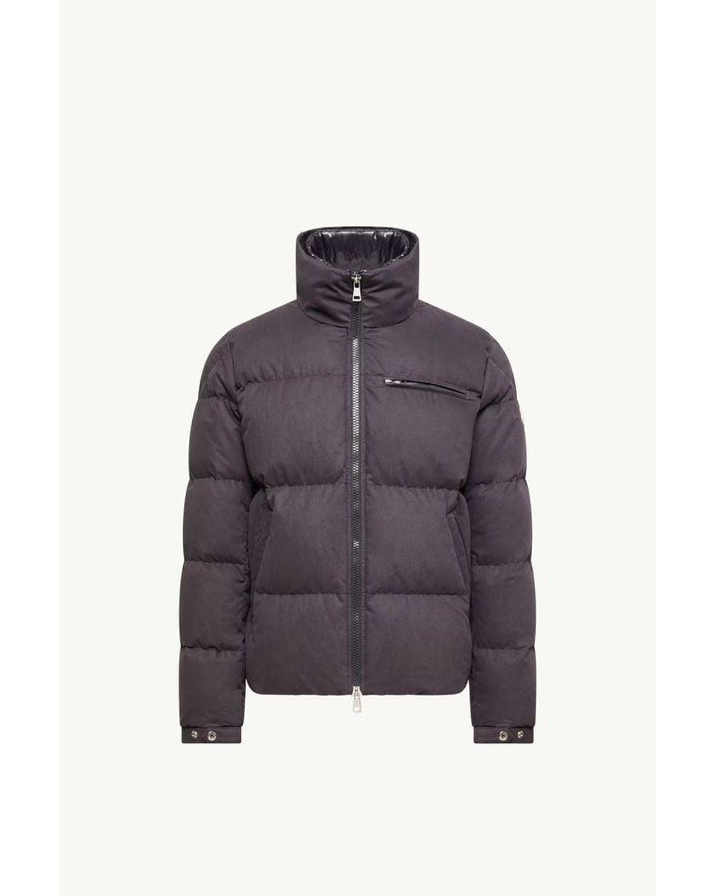 Moncler Purple Moncler Quilted Down Puffer Down Jacket — Charcoal
