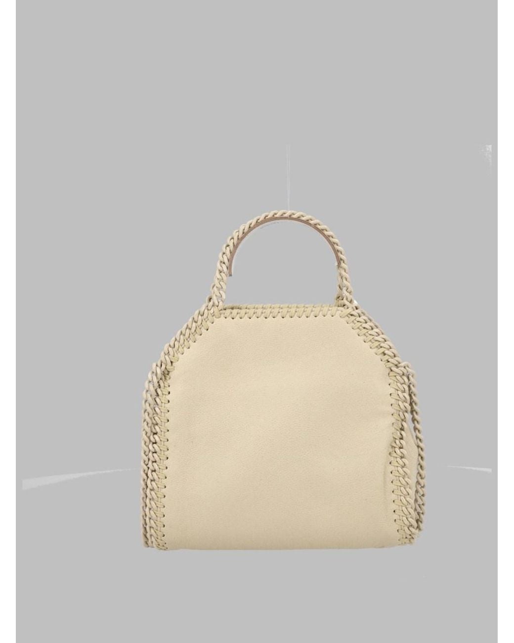 Stella McCartney Natural Falabella Tiny Tote Bag Polyester Hand