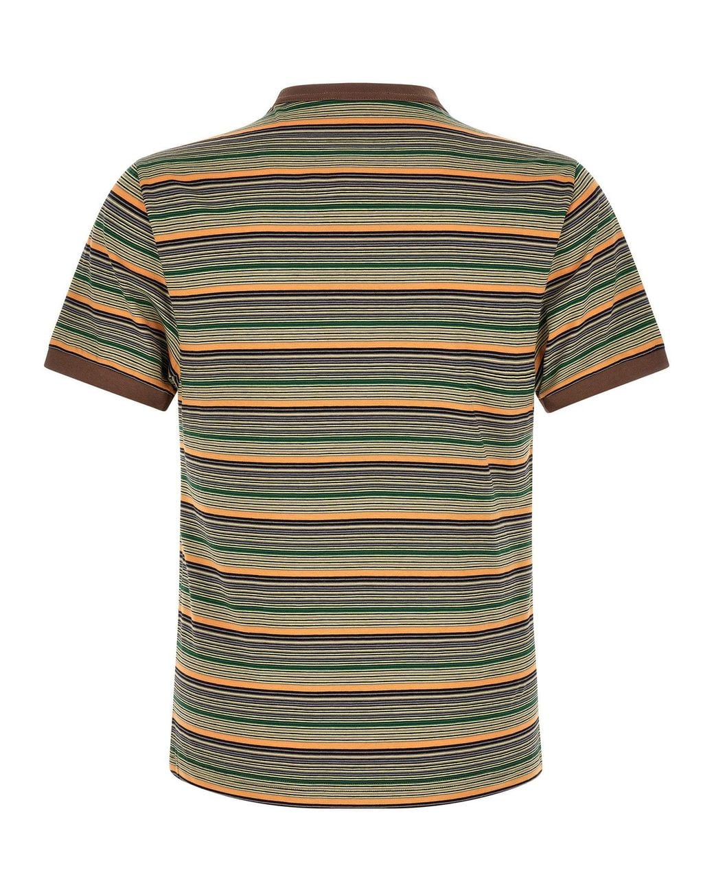 Marni Green Horizontal-Striped Cotton Jersey T-Shirt for men