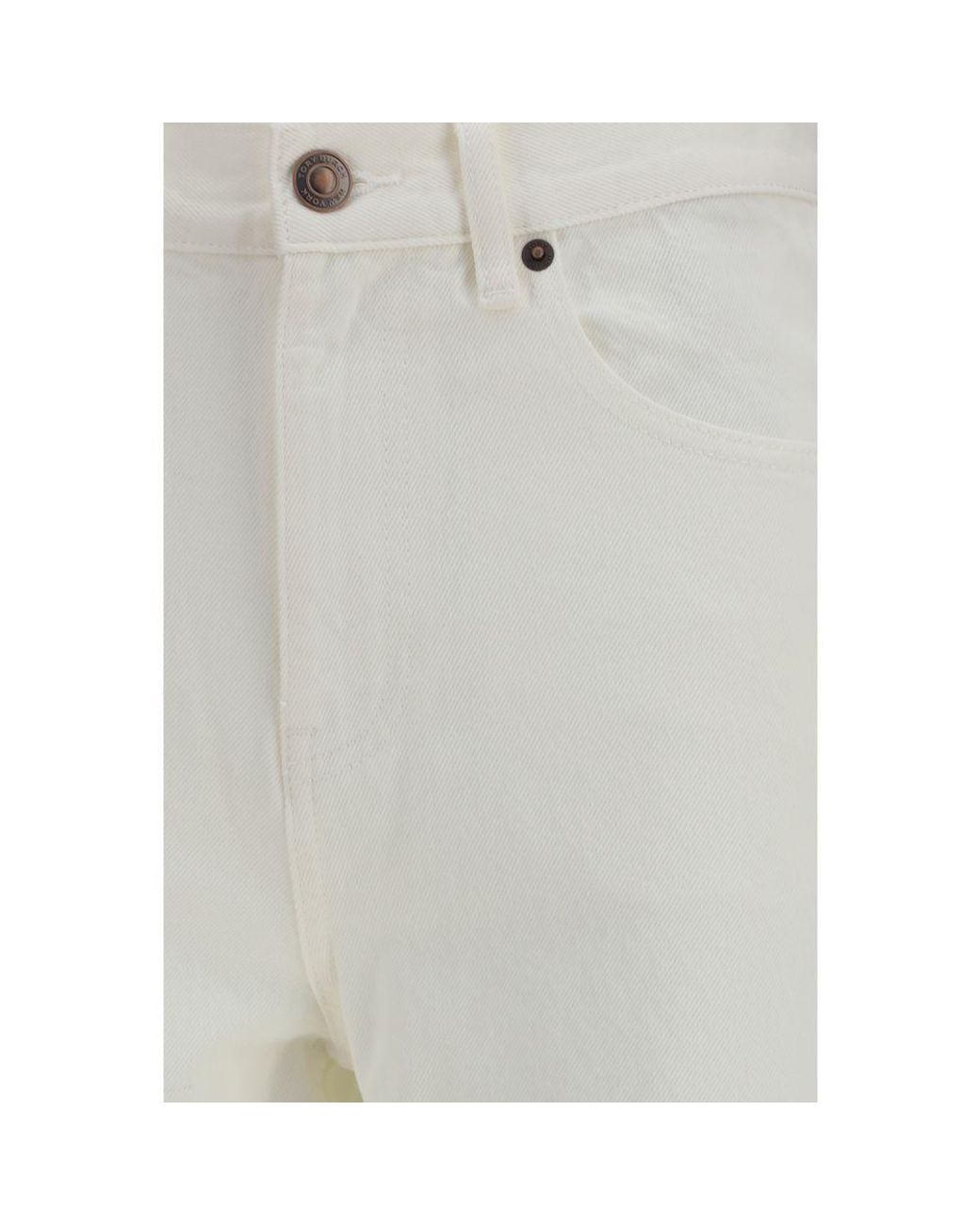 Tory Burch Gray Cotton Straight-Leg Jeans Clothing