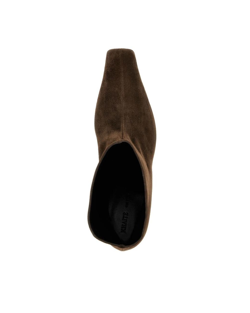Khaite Brown Ankle Boots Calf Suede