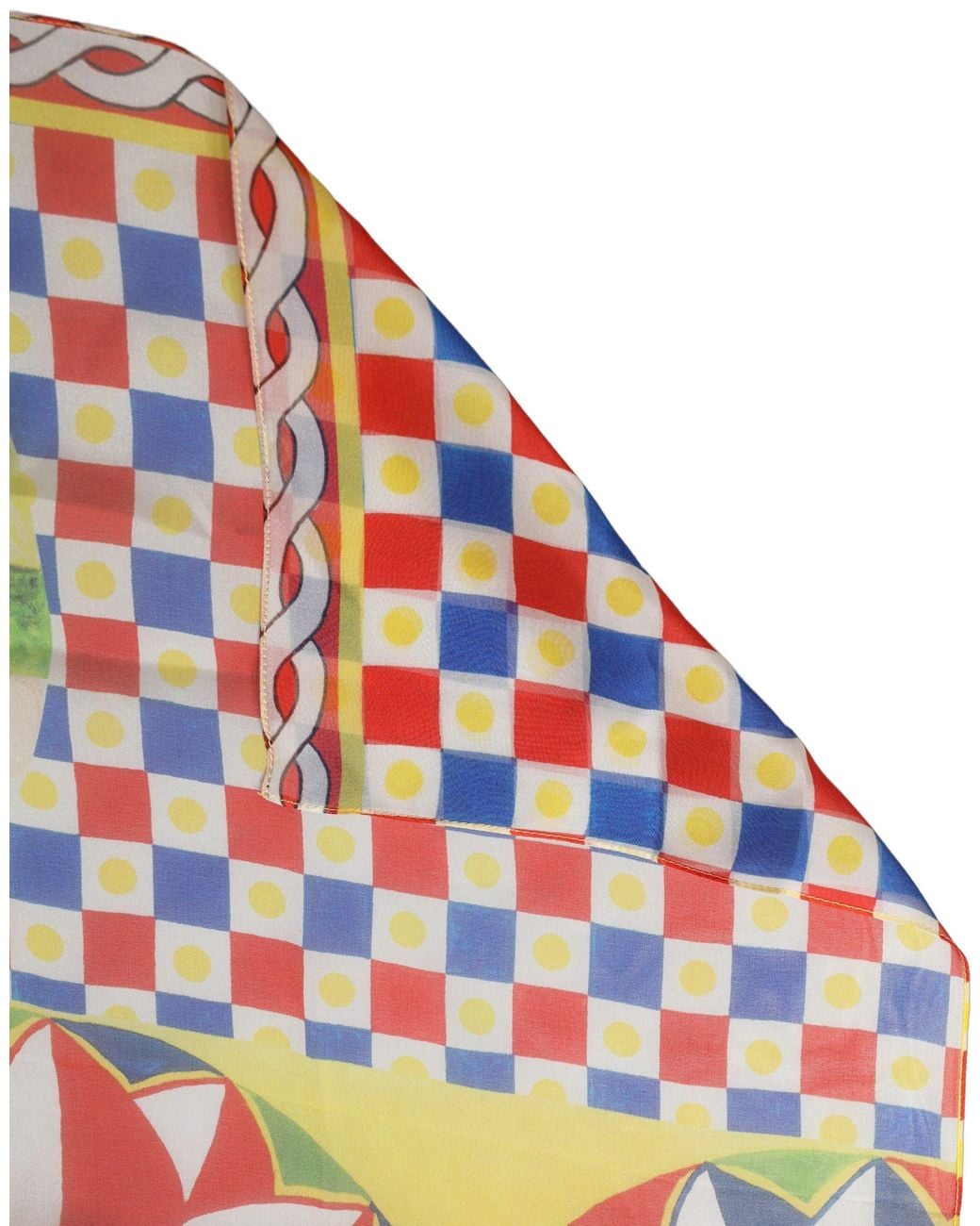 Dolce & Gabbana Multicolor Silk Carretto Foulard Scarf