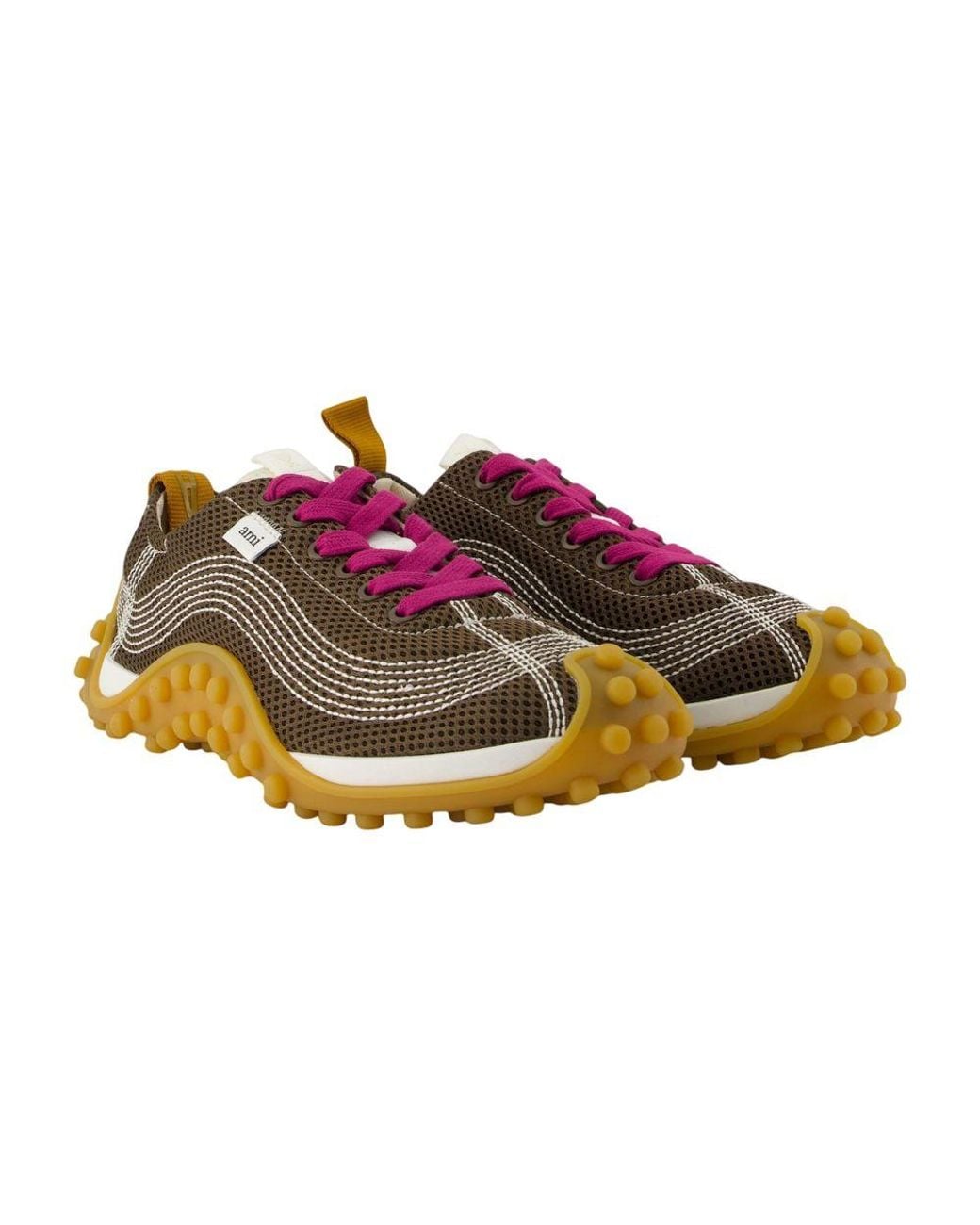 AMI Brown Mirage Sneakers
