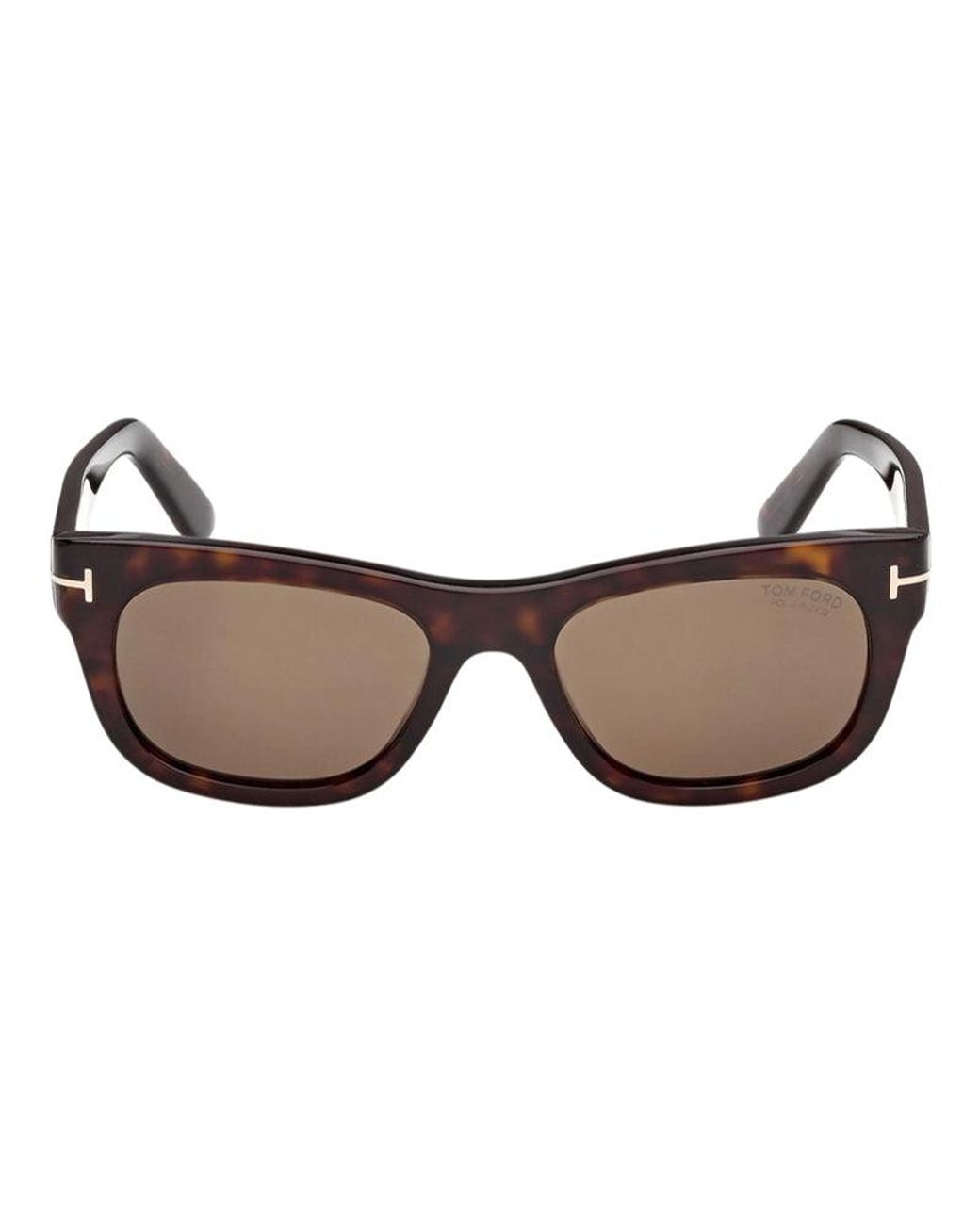 Tom Ford Brown Sunglasses Rectangle Full Rim, Dark Havana Frame And Polarized Lens Ft133452H for men