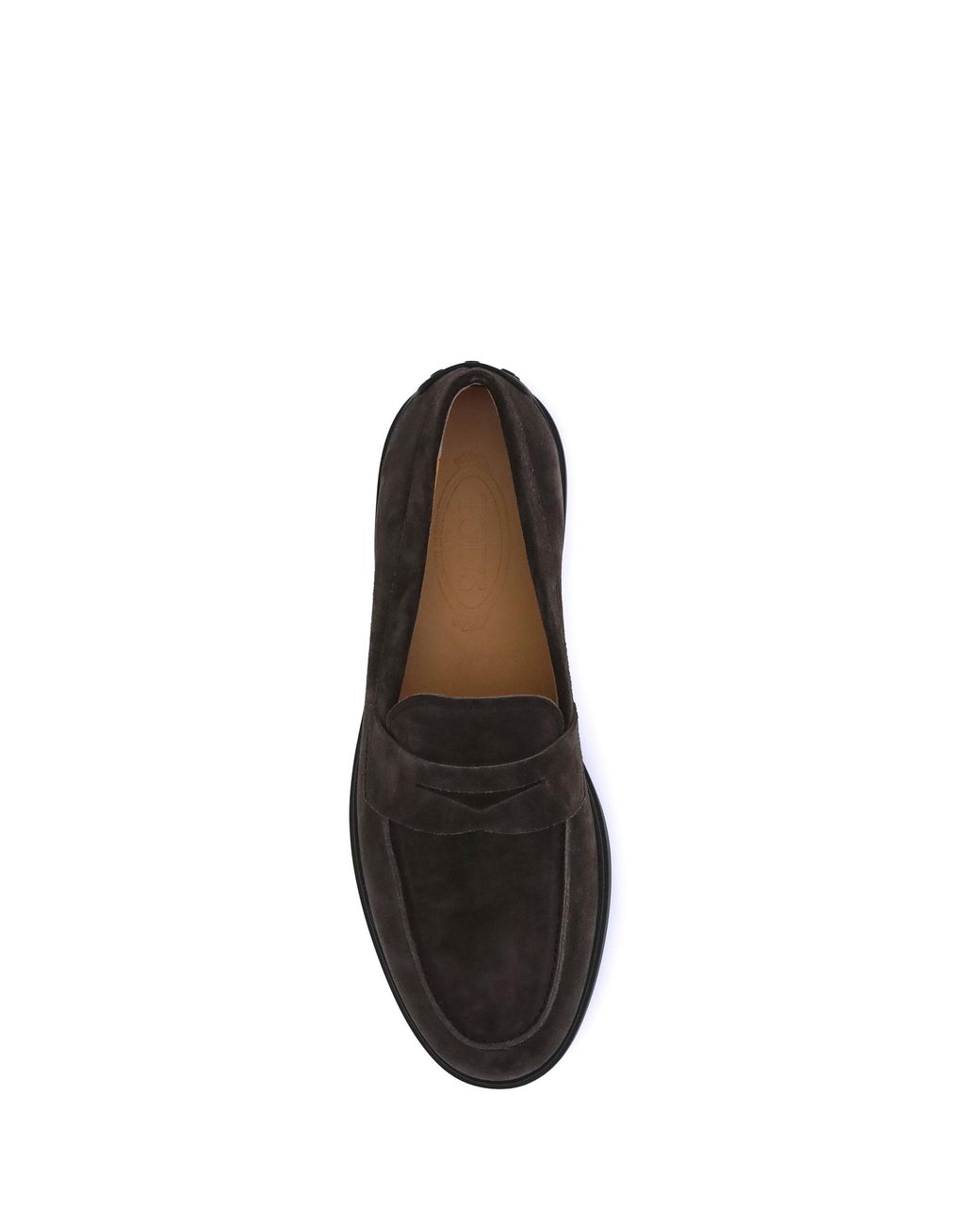 Tod's Black Suede Loafers With Monogram Detail Calf Leather Bos Taurus for men