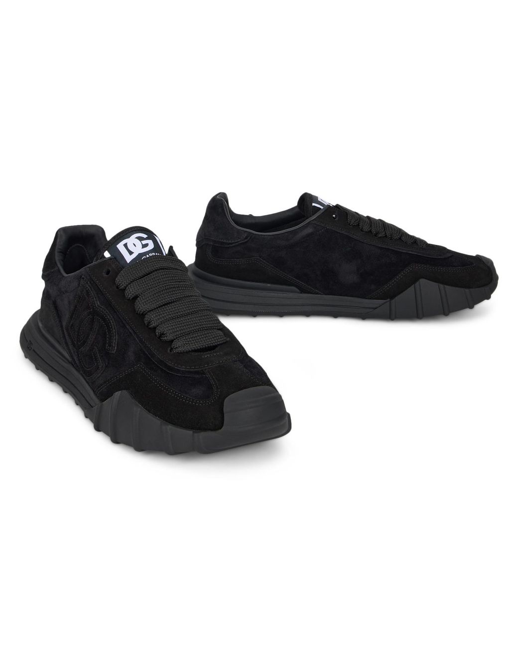 Dolce & Gabbana Black Trainers With Reinforced Sole Viscose for men