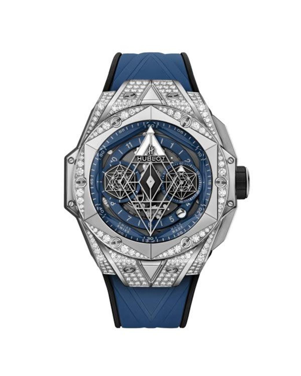 Hublot Big Bang Sang Bleu Ii Titanium Blue Pavé 45 Mm Watches for Men |  Lyst UK