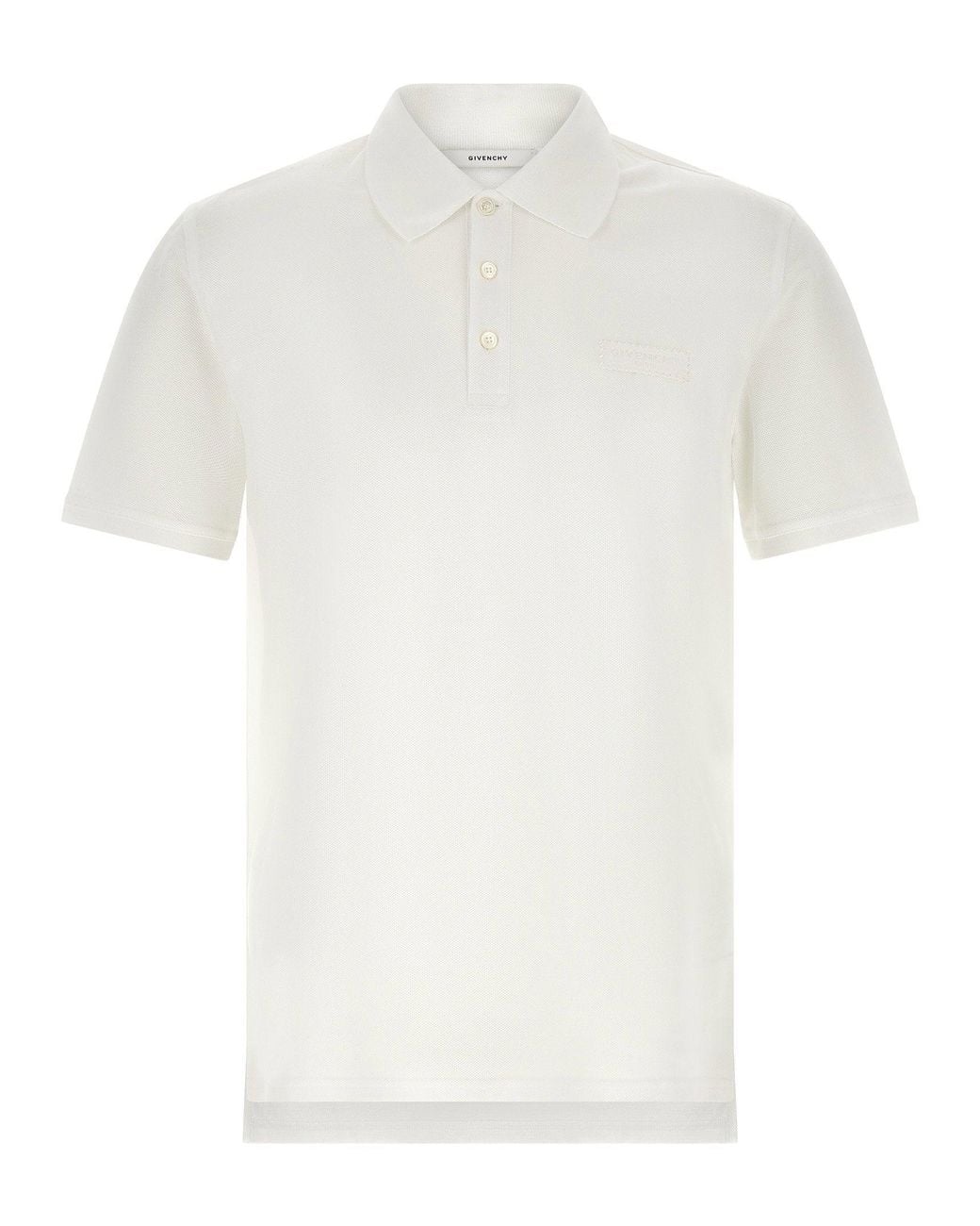Givenchy White Piqué Cotton Polo Shirt