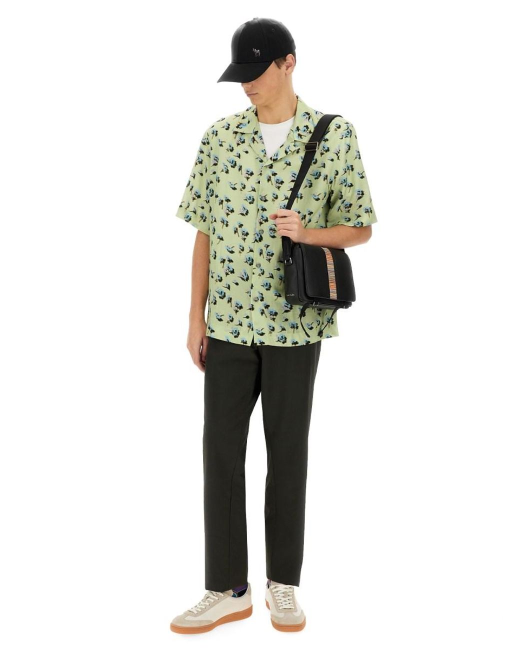 Paul Smith Green Bowling Shirt Viscose for men