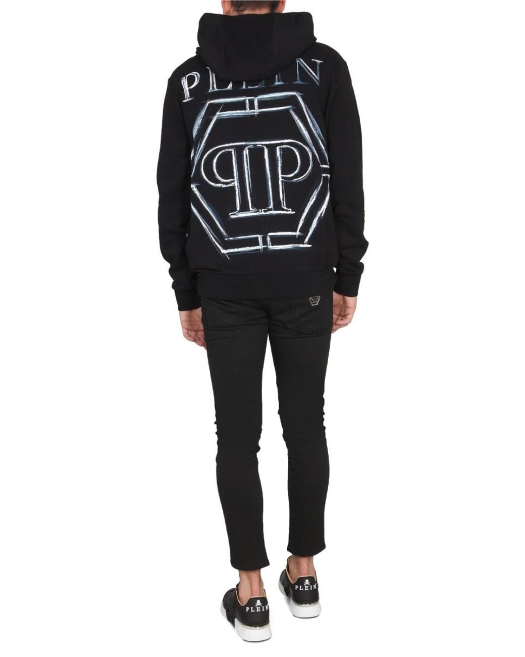 Philipp Plein Black Hoodie With Hooded Neckline Not Specified Sweatshirts for men