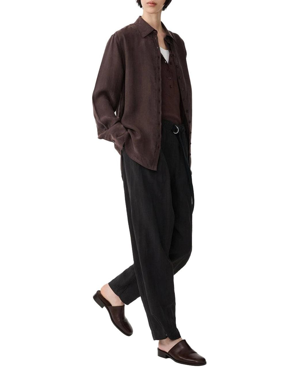 Studio Nicholson Brown Torin Shirt Porchini T-Shirts And Polos