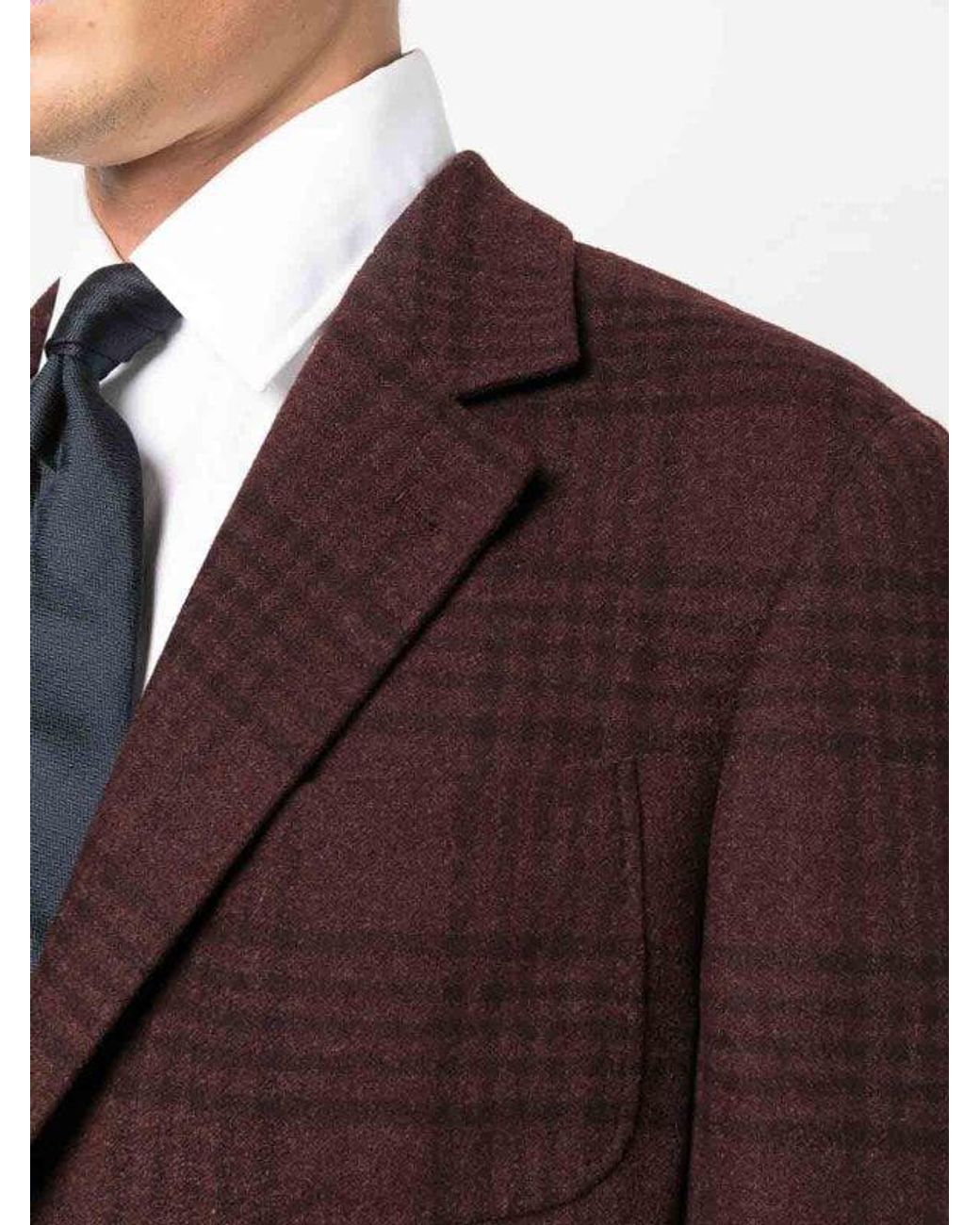 Brunello Cucinelli Purple Wool Blazer for men