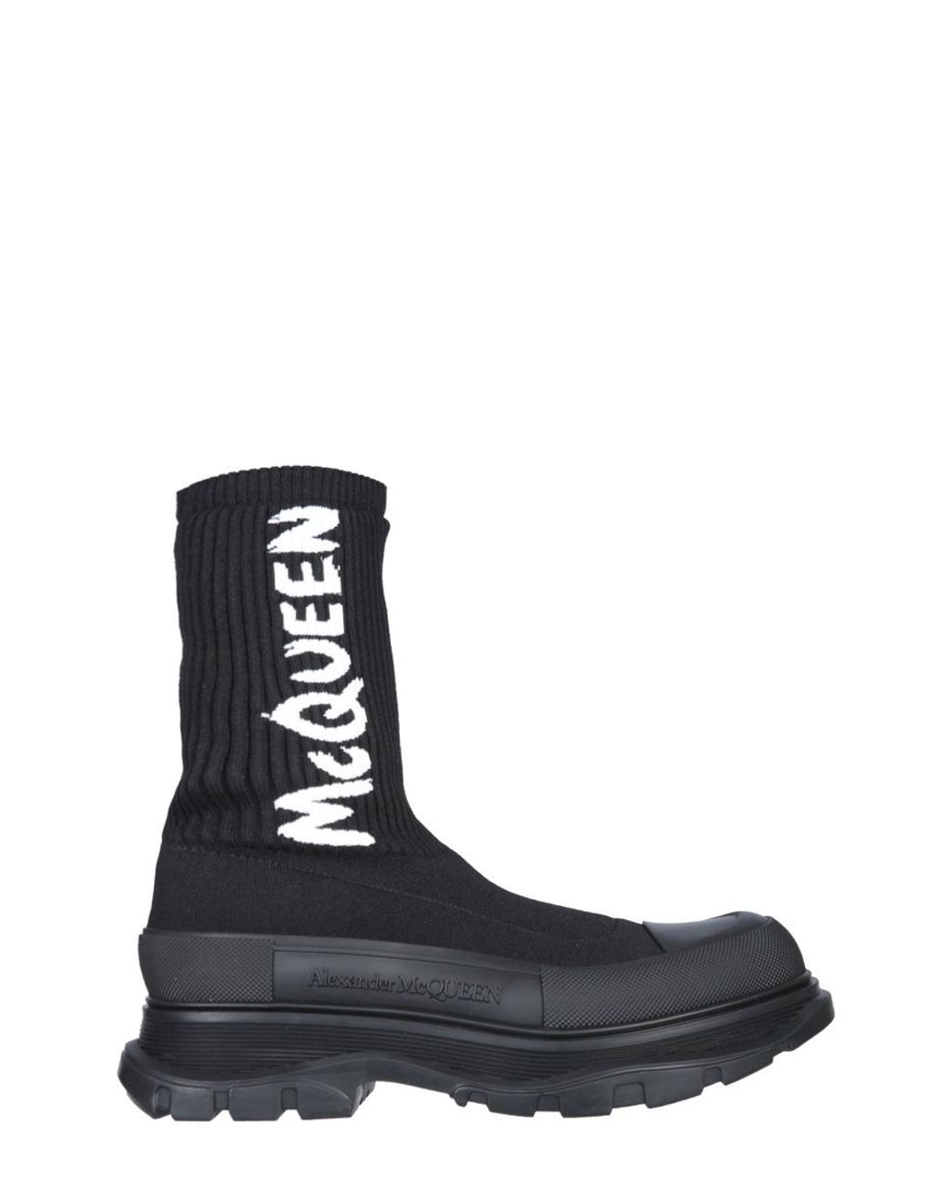 McQueen Black Alexander Mcqueen Tread Slick Boot for men