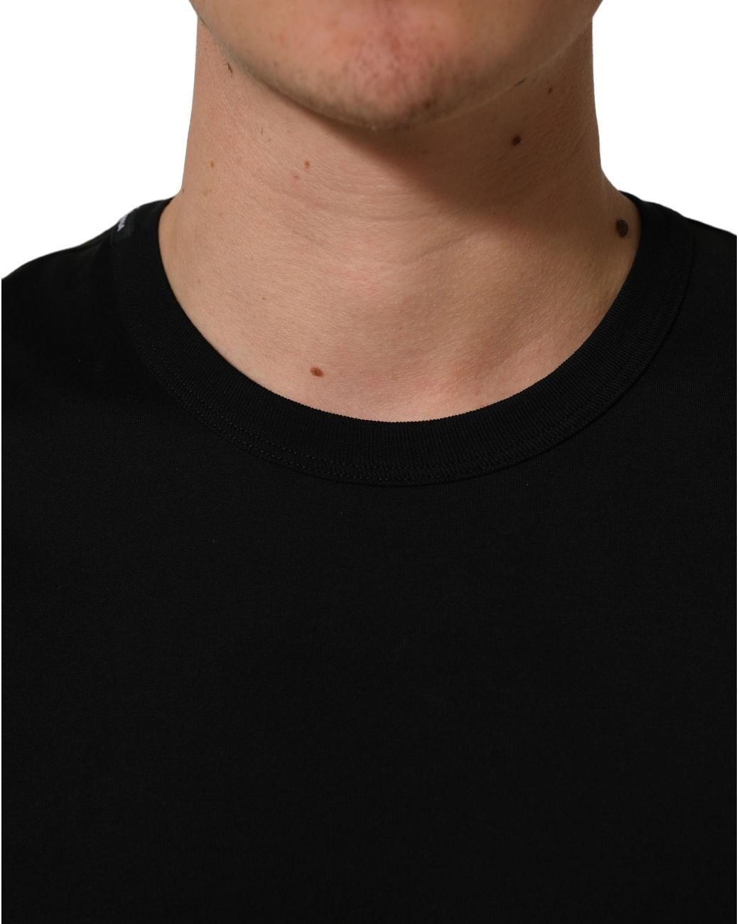 Dolce & Gabbana Black Dolce & Gabbana Cotton Crew Neck T-Shirt for men