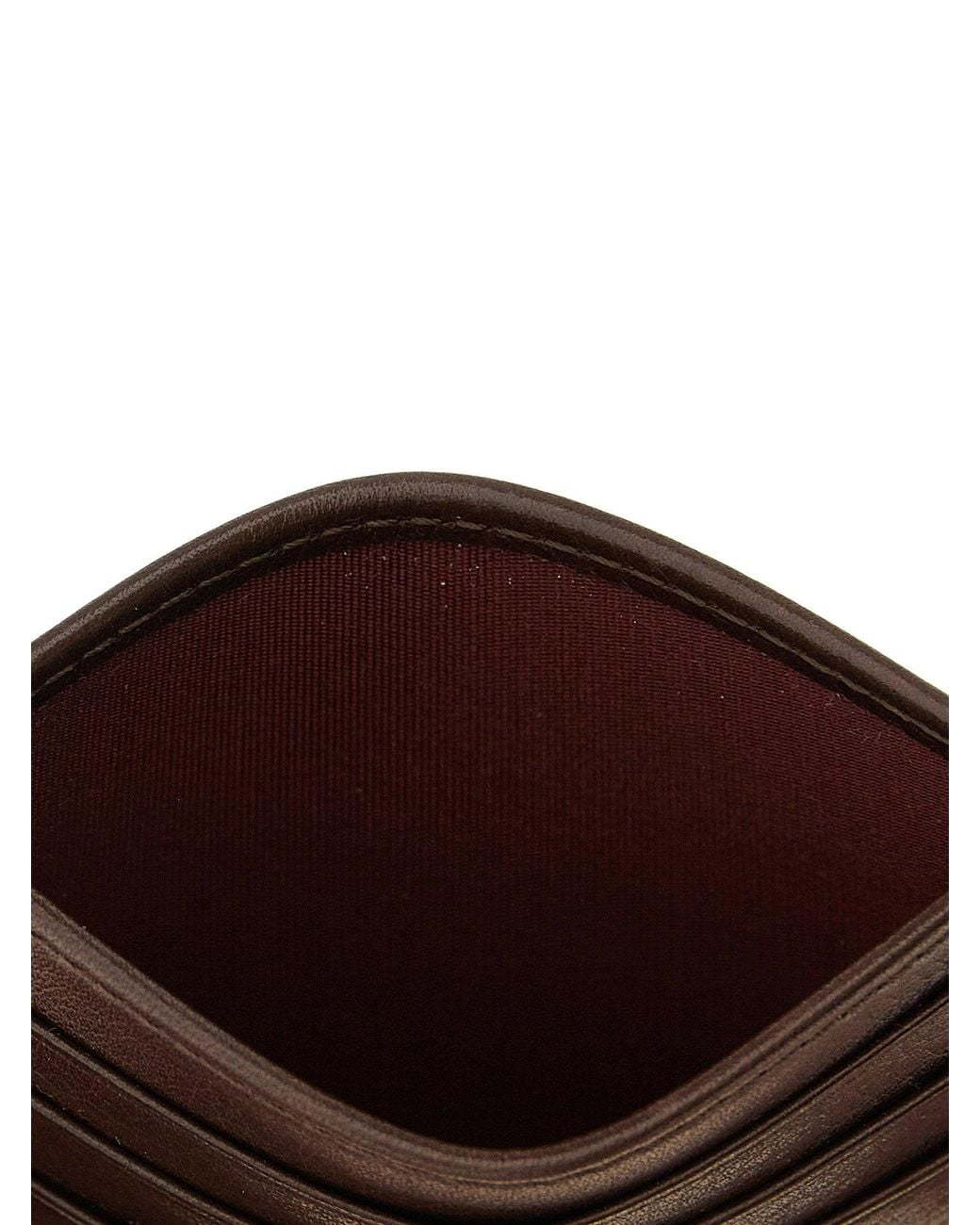 Brunello Cucinelli Brown Leather Card Case for men