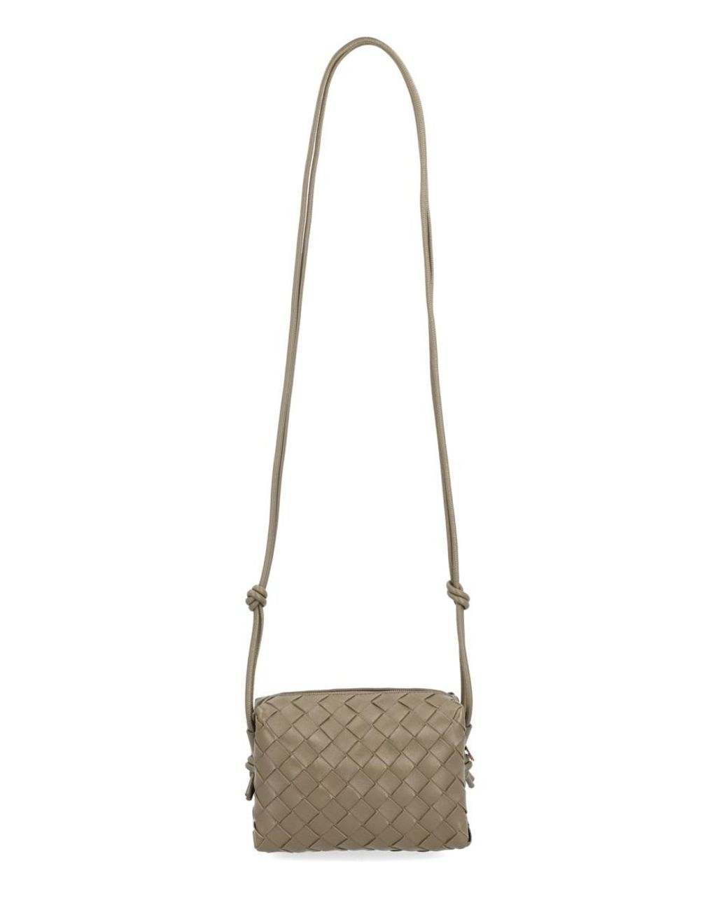 Bottega Veneta Metallic Camera Bag Loop Mini Lamb Leather Shoulder