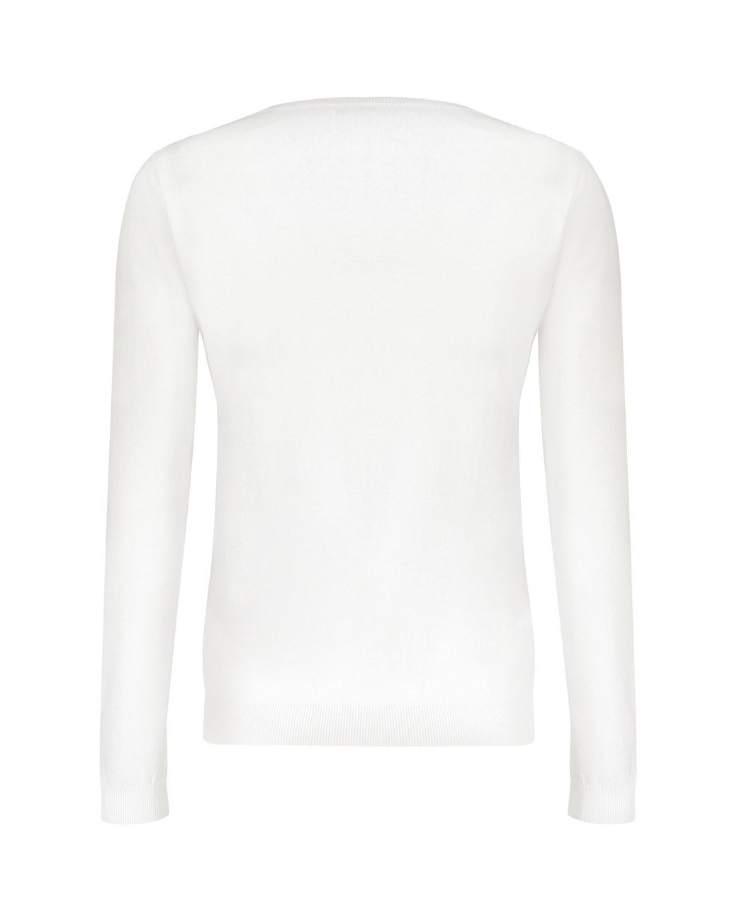 Valentino White Cotton Logo Sweater