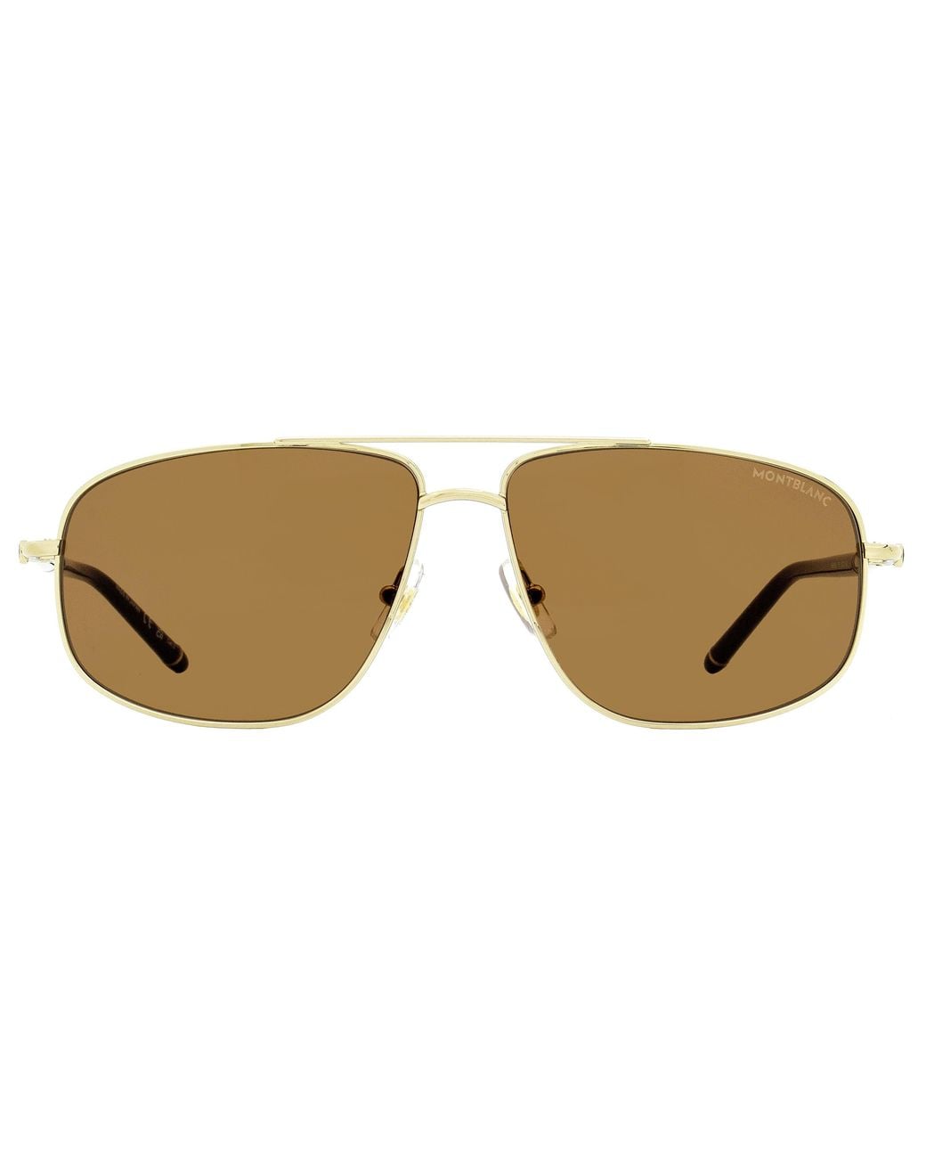 Montblanc Pilot Sunglasses Mb0069s Gold/black 60mm for men