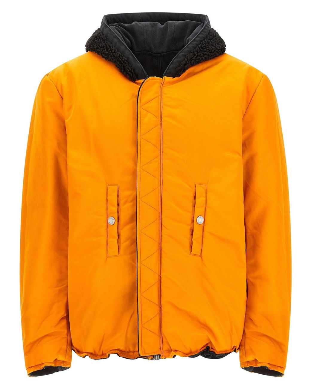 Purple Black Padded Reversible Bomber Jacket