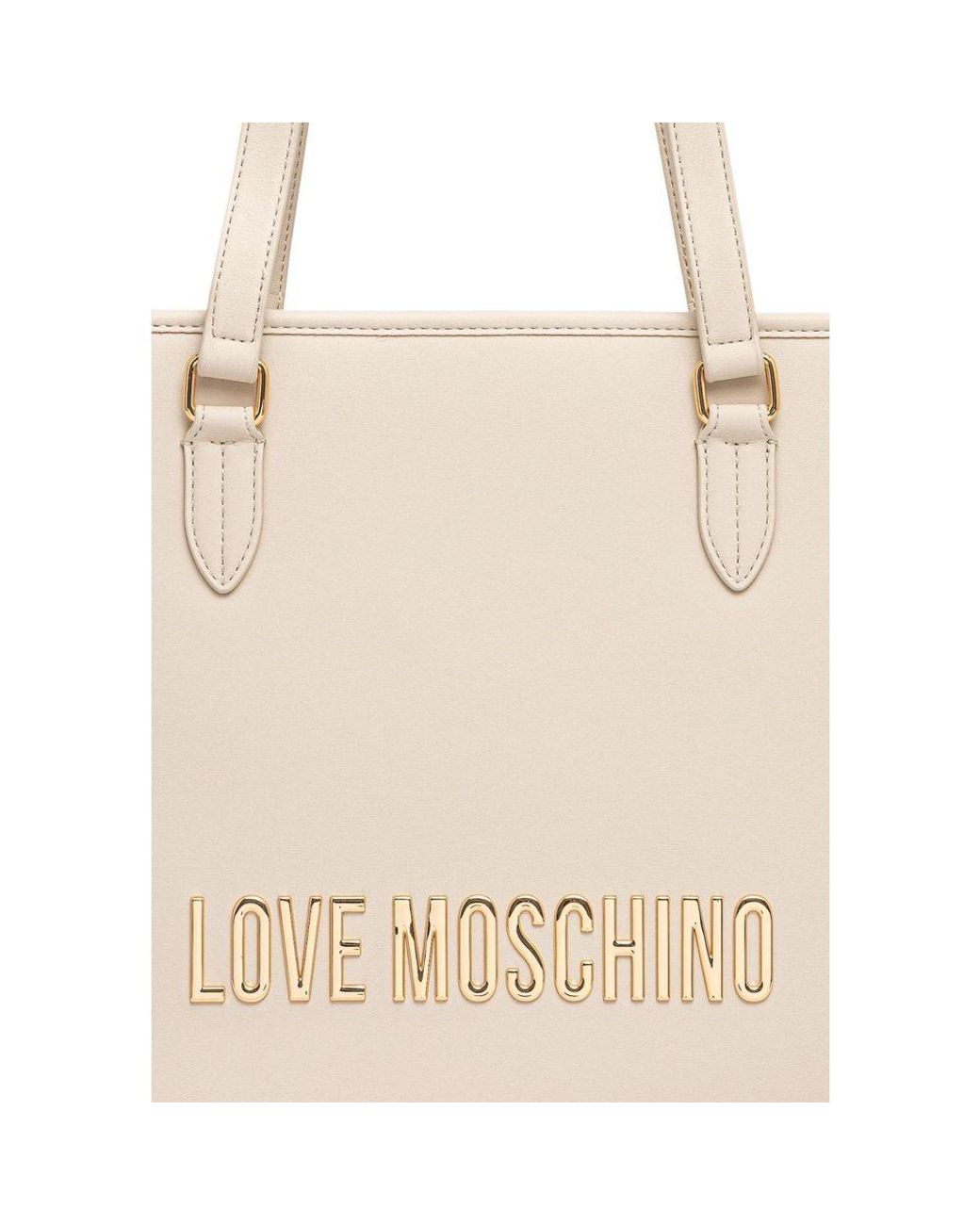 Love Moschino Natural Beige Polyethylene Handbag