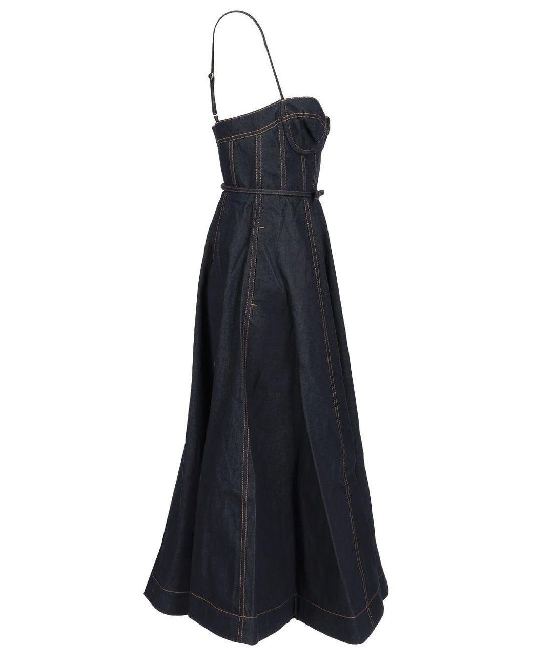 zimmermann crush denim corset dress Zimmermann Crush Denim Corset Dress in Night Sky