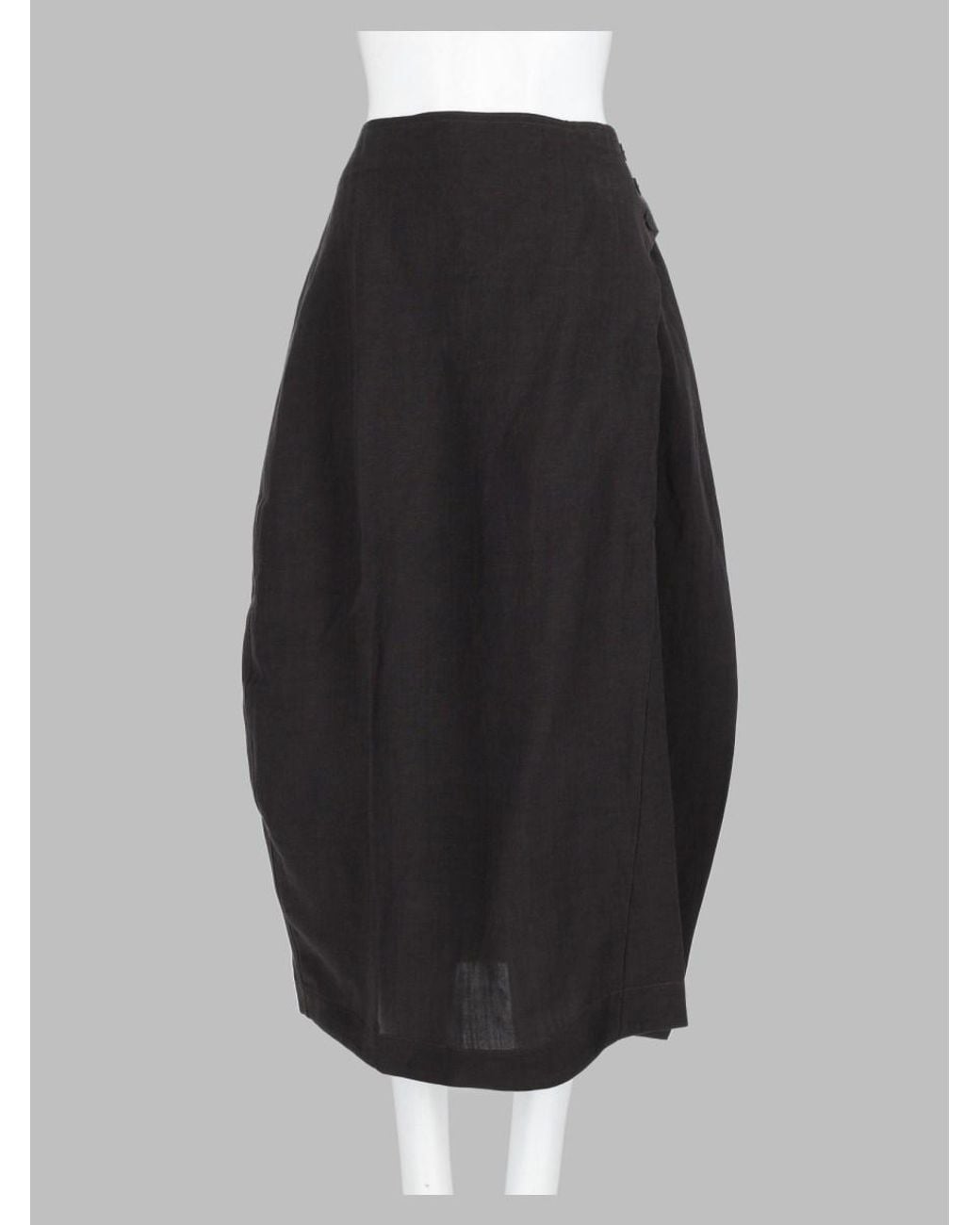 Studio Nicholson Black Bryde Skirt Viscose