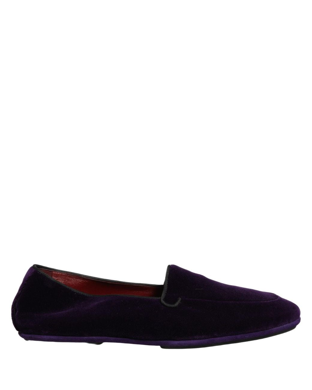 Dolce & Gabbana Purple Dolce & Gabbana Velvet Slip-On Loafer for men