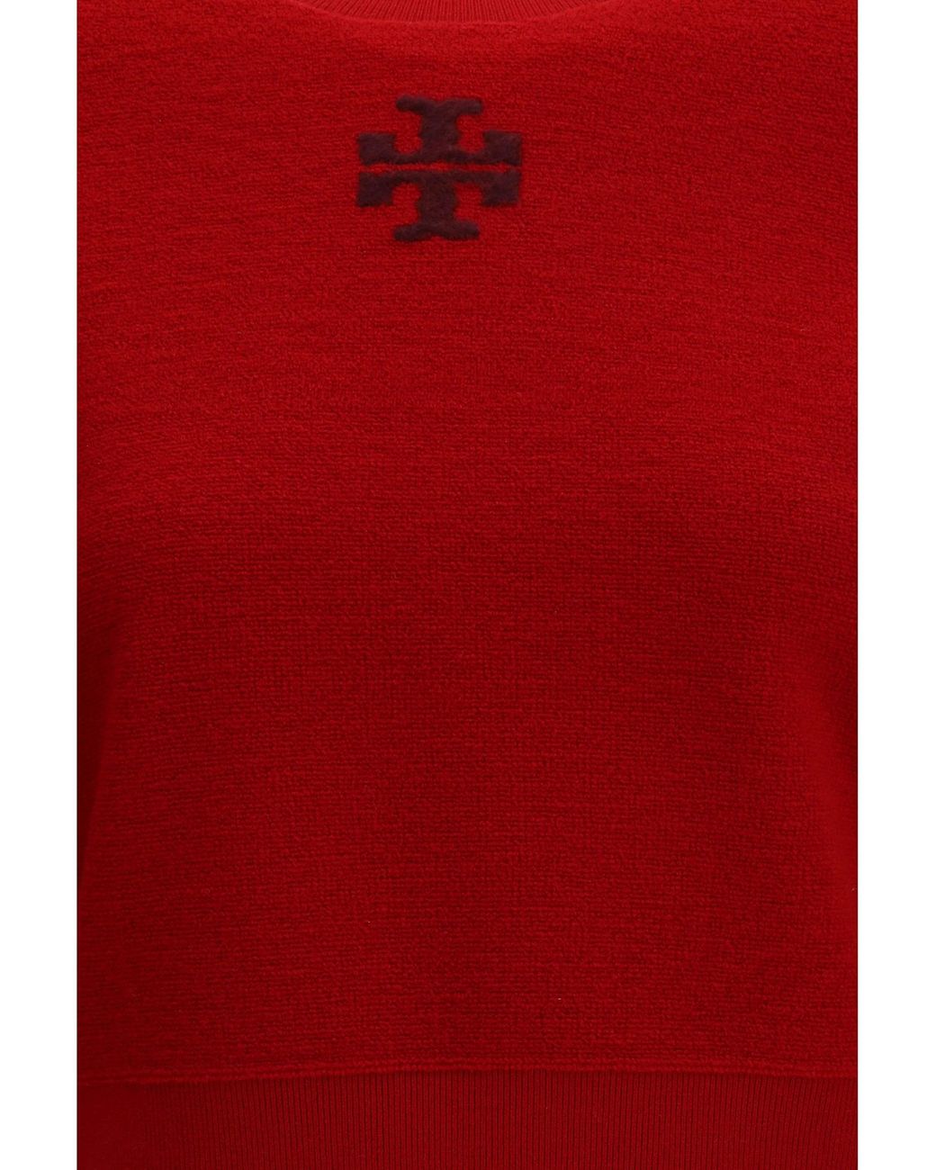Tory Burch Red Wool Sweater