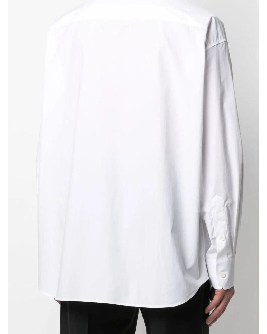 Valentino White Floral Lace Pocket Shirt for men