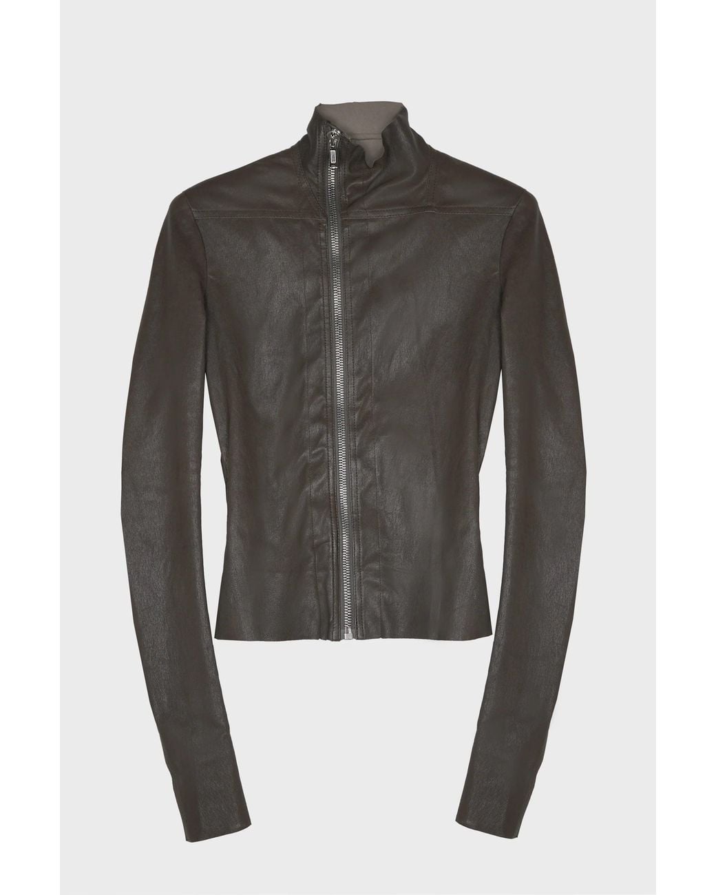 Rick Owens Black Veste En Cuir Gary Jacket Grease