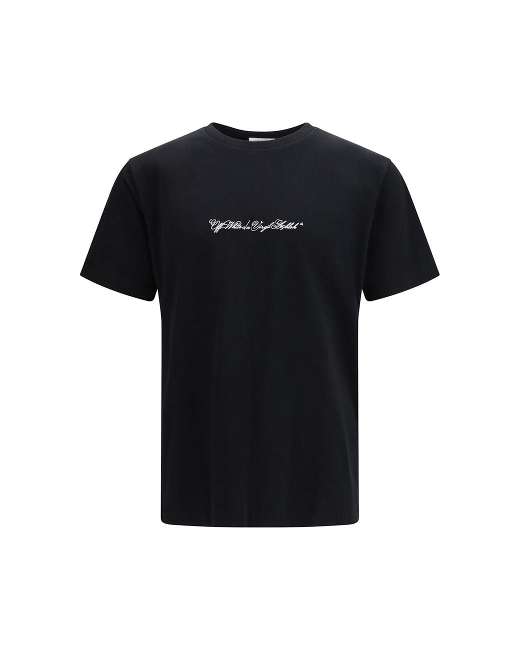 Off-White c/o Virgil Abloh Black Script Arrow T-Shirt for men