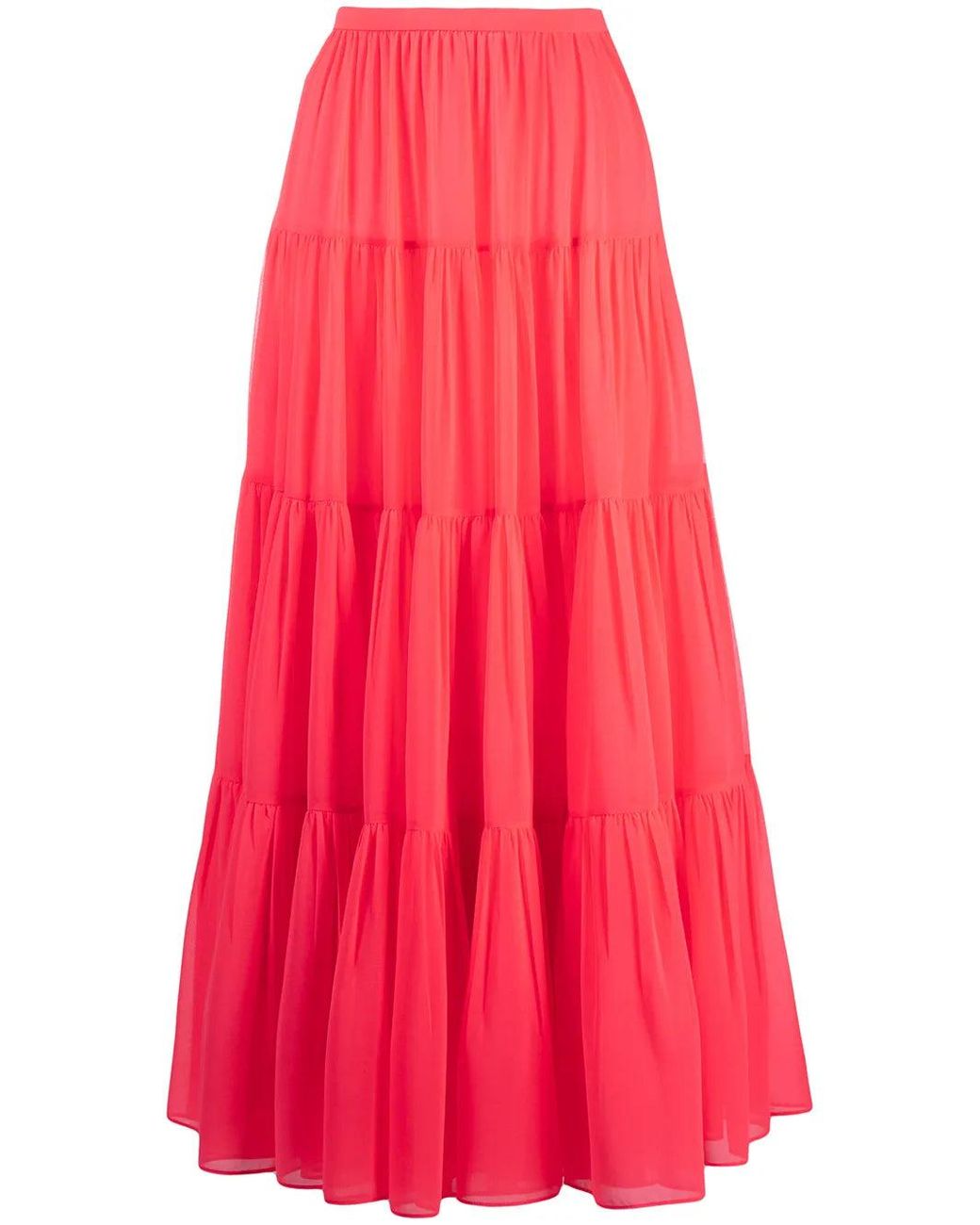Valentino Long Tiered Skirt