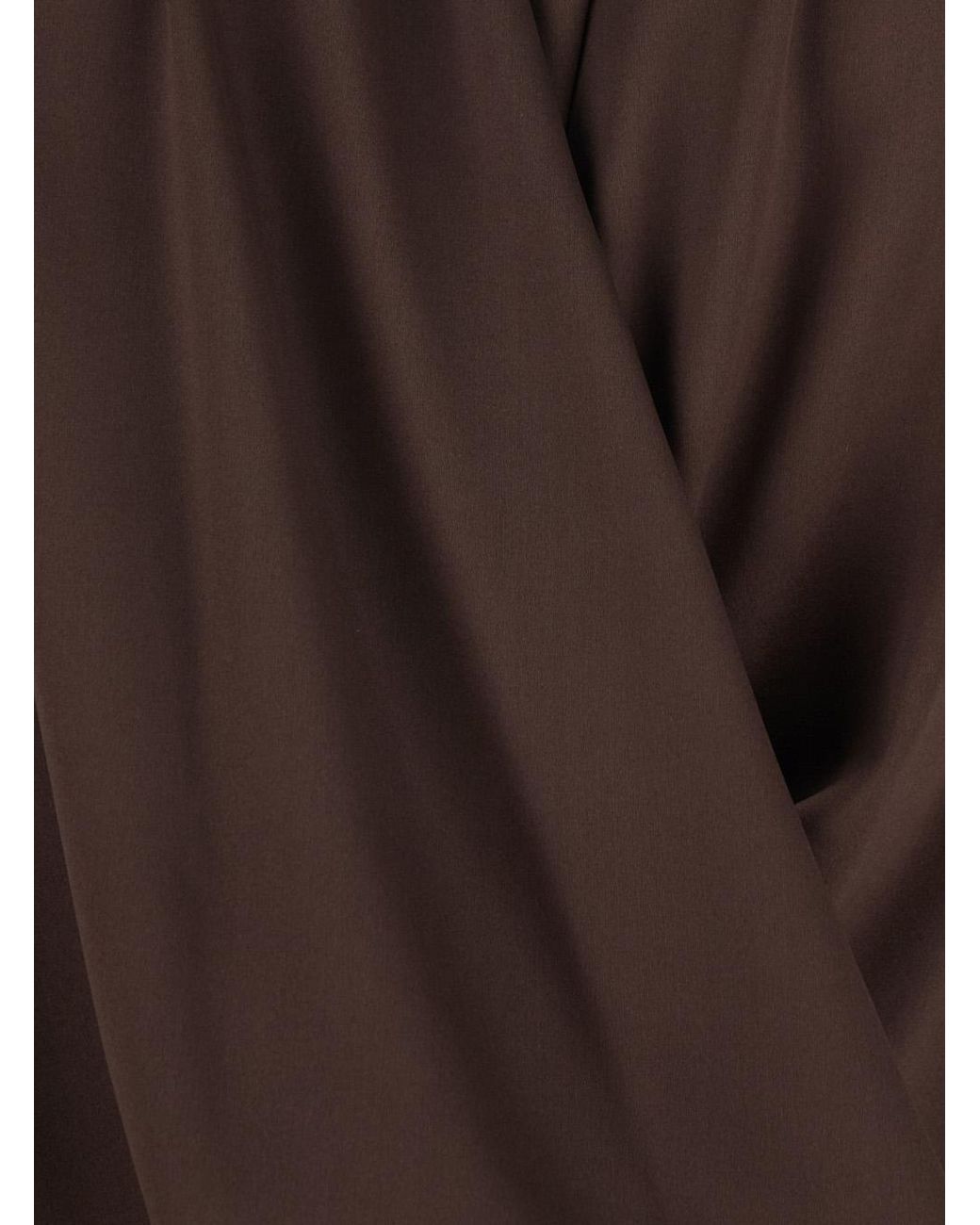 Le Plain Brown V-Neck Dress
