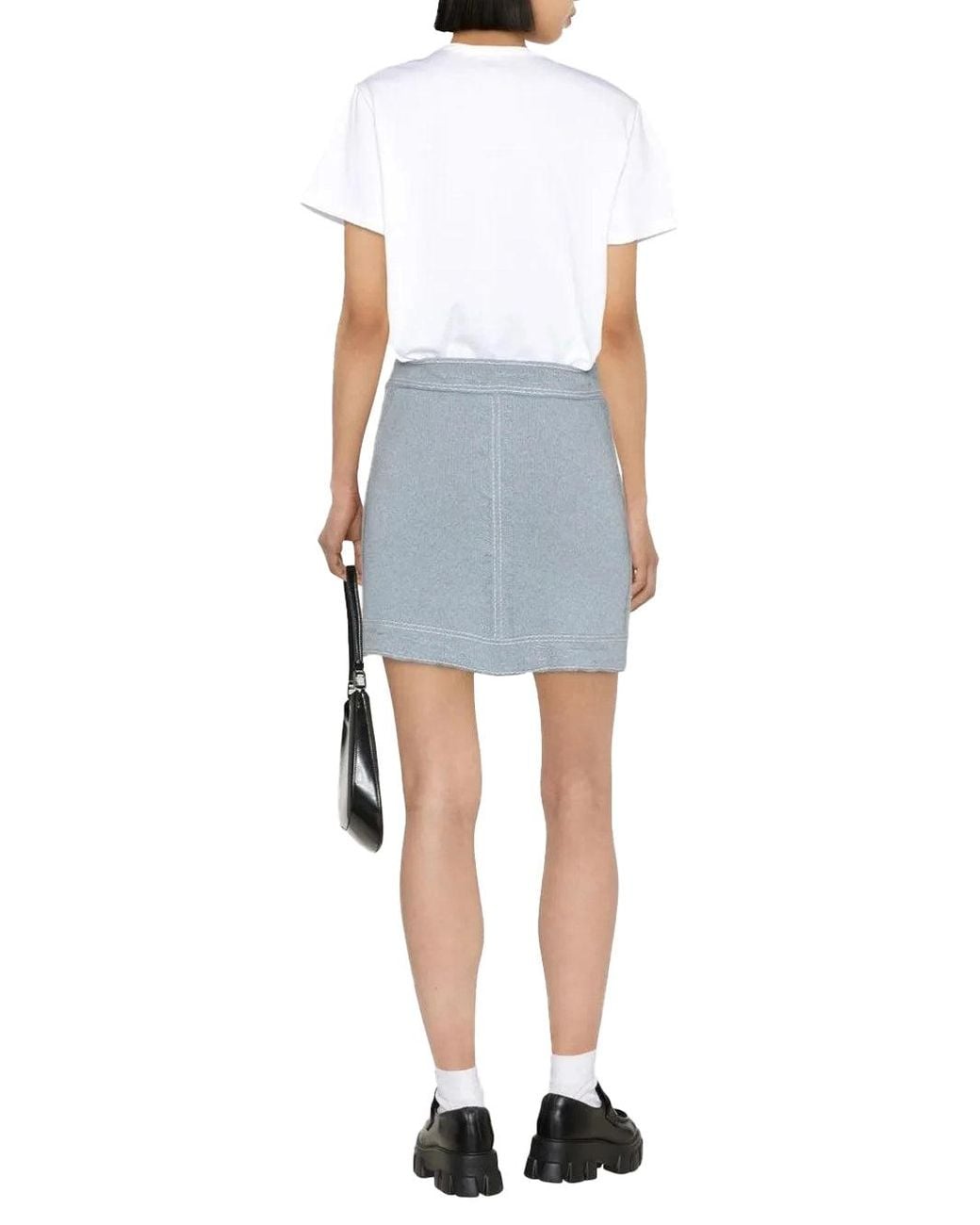 Barrie Blue Denim Mini Skirt Light Rtw