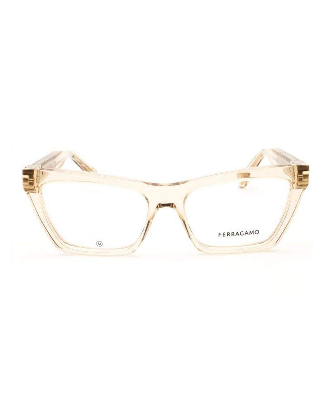 Ferragamo Metallic Transparent Mini Eyeglasses