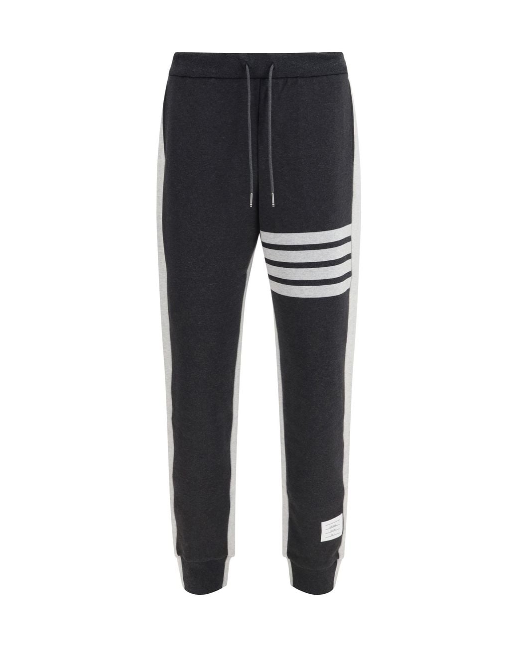 Thom Browne Black Loopback-Bar Track Pants for men