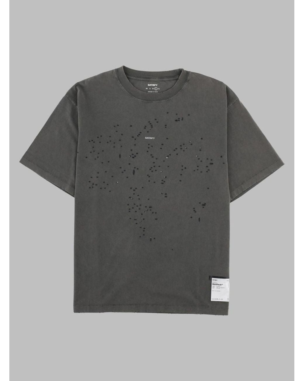 Satisfy Gray Mothtech T-Shirt Cotton T-Shirts And Polos for men
