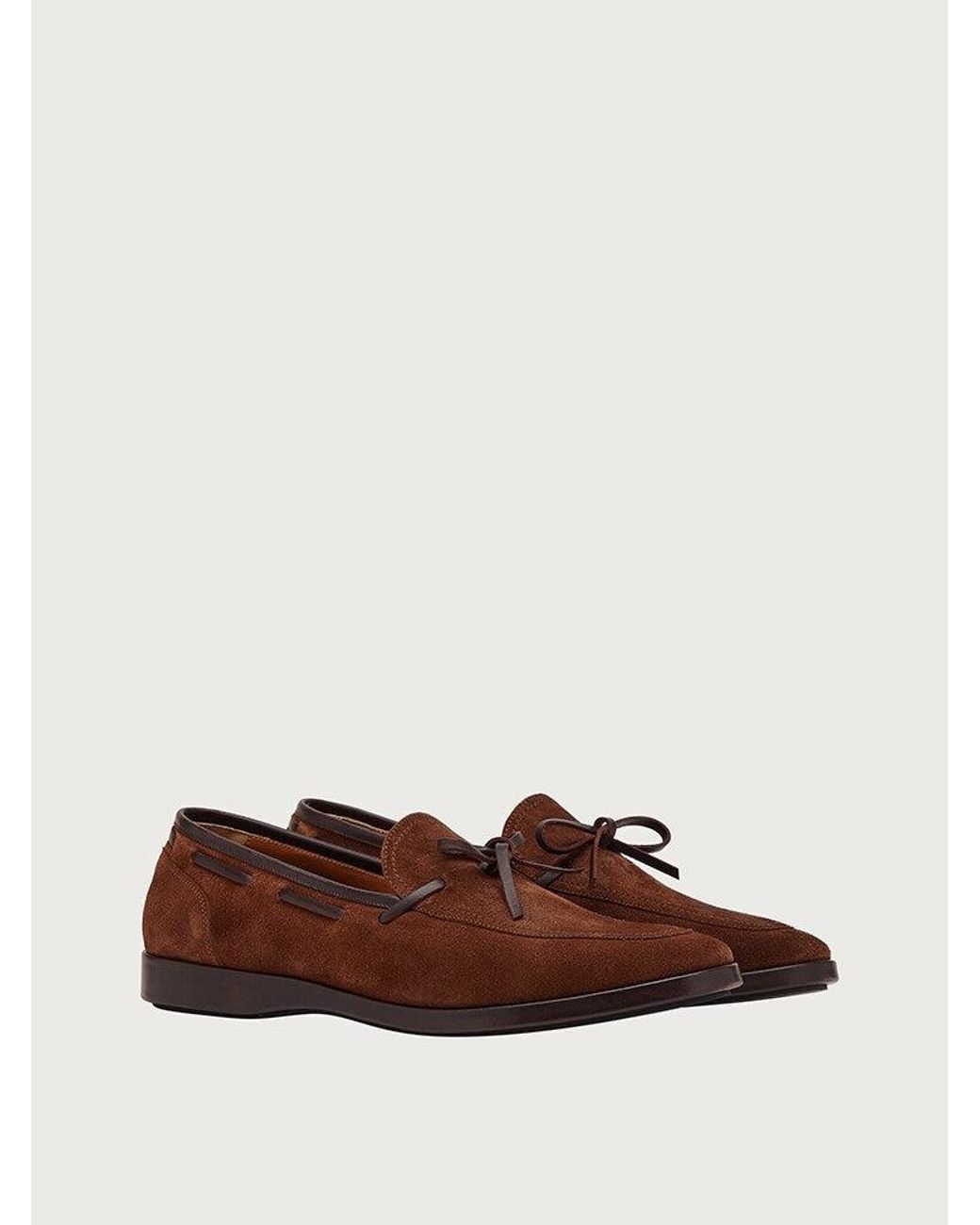 Ferragamo Brown Tassel Slip-On Shoe for men