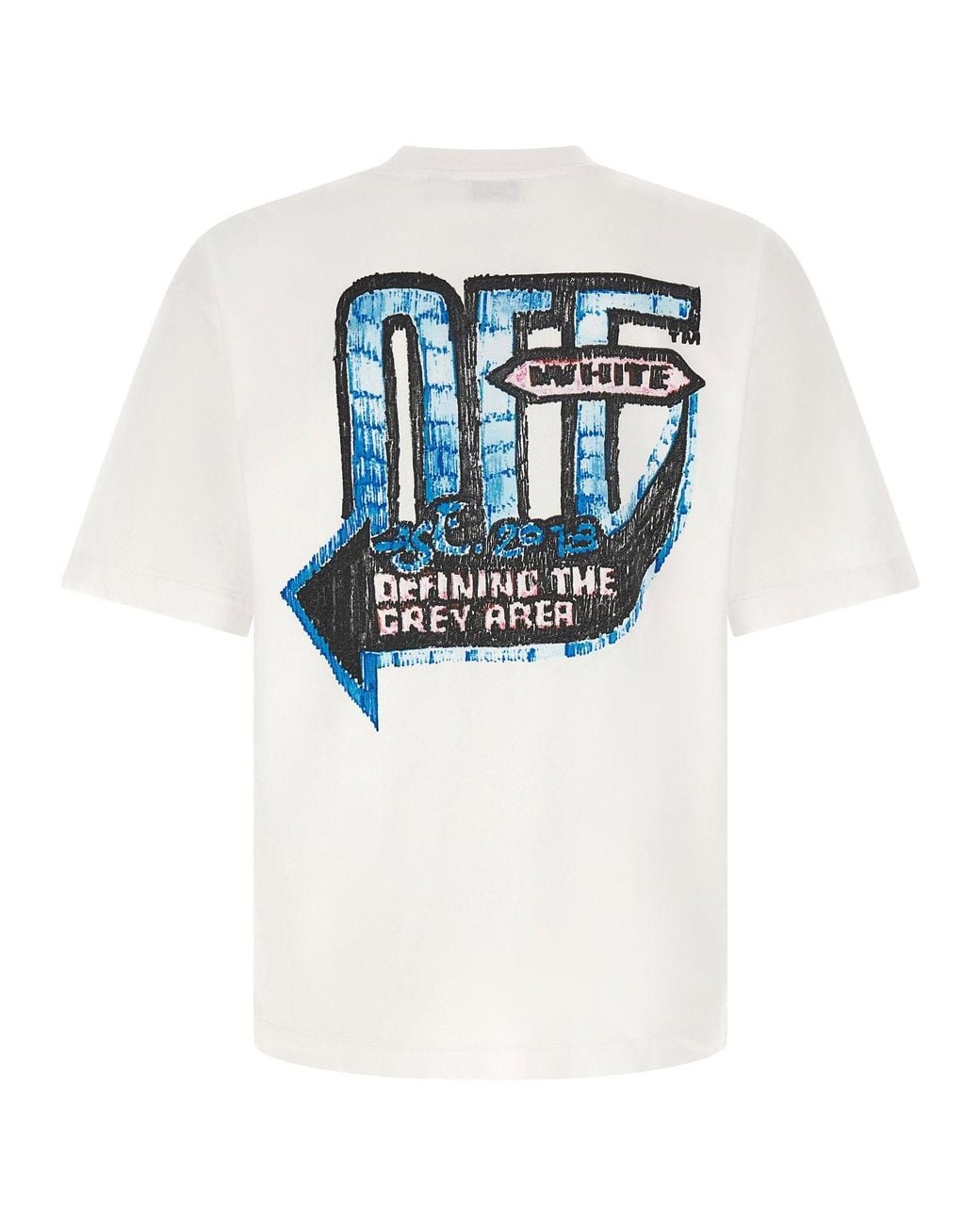 Off-White c/o Virgil Abloh White Logo-Print Skate T-Shirt for men