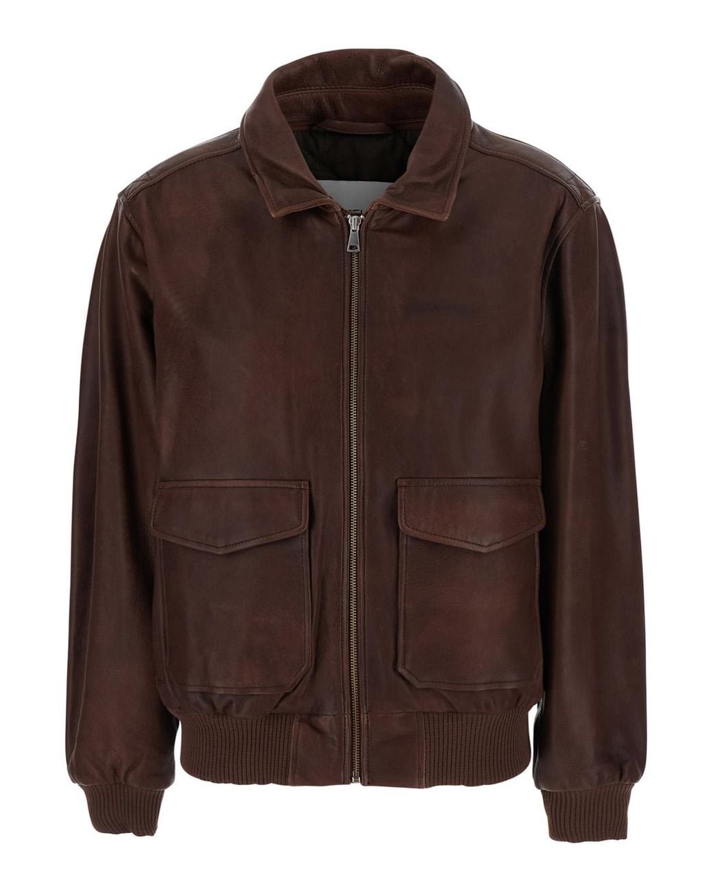 Tela Brown Leather Jacket Marcus Lamb Coat