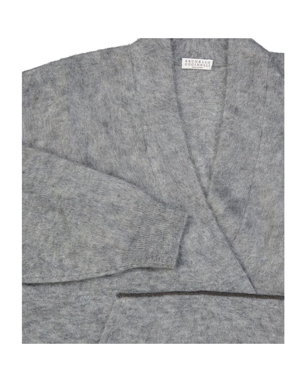 Brunello Cucinelli Gray Wool Sweatshirt