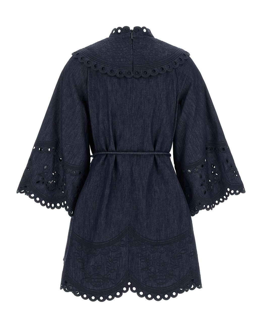 Zimmermann Blue Cotton Short Dress