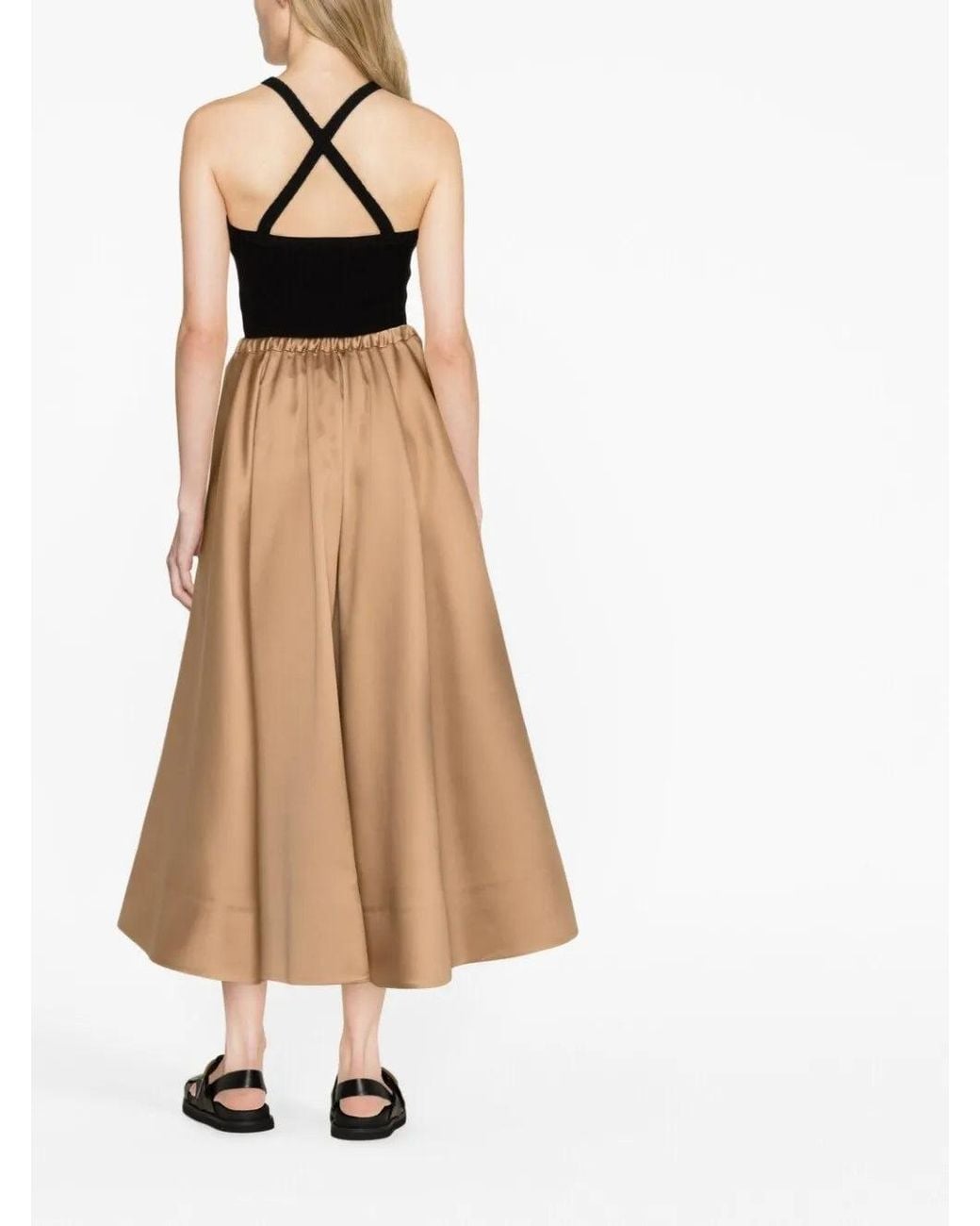 Valentino White Pleated Mid-Length Skirt