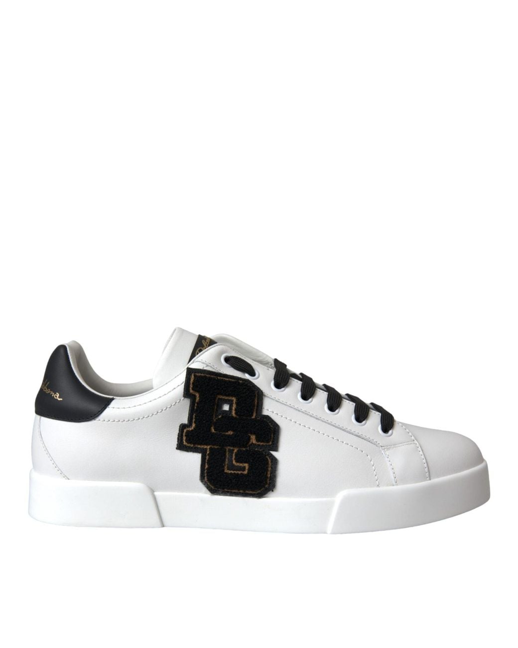 Dolce & Gabbana Black Dolce & Gabbana Calf Leather Low-Top Sneaker for men